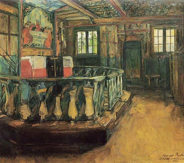 Harriet Backer Alteret i Uvdal kirke china oil painting image